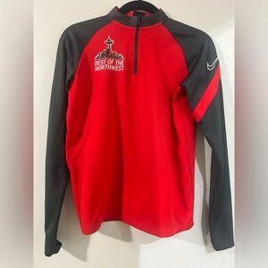 Nike Dri-FIT Red and Black mock neck sweatshirt Size youth large medium